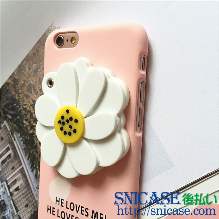 iPhone6sプラス ケース フラワー ピンク