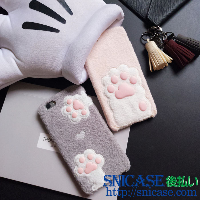 iphoneケース ピンク 猫の爪