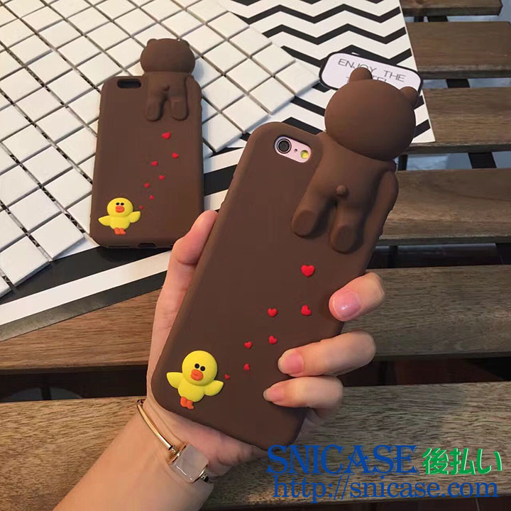 Line iphone7ケース ブラウン