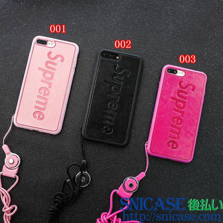 シュプリーム iPhoneケース ネックストラップ付き