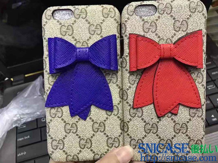 GUCCI iPhone7ケース 蝶結び