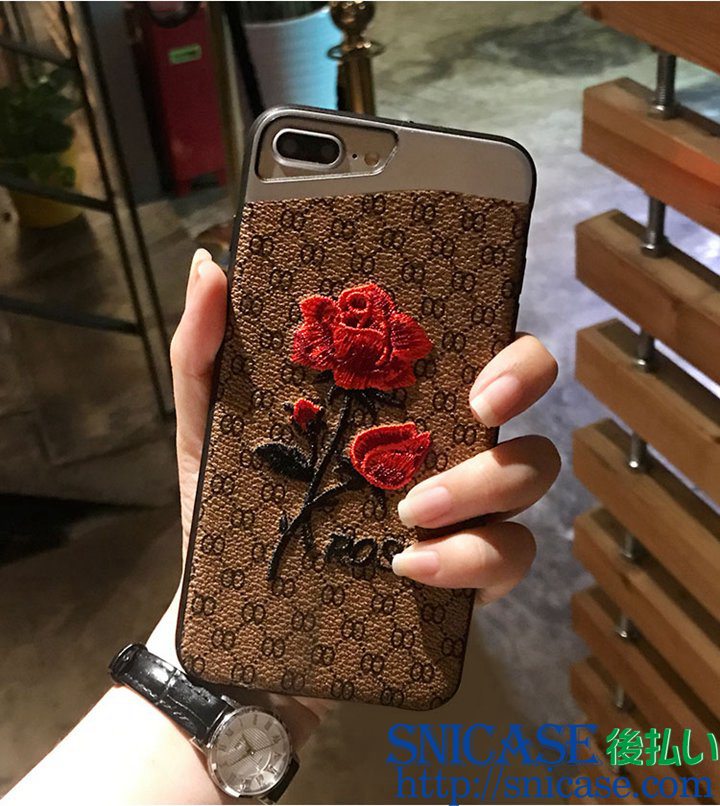 gucci iphone8ケース ローズ