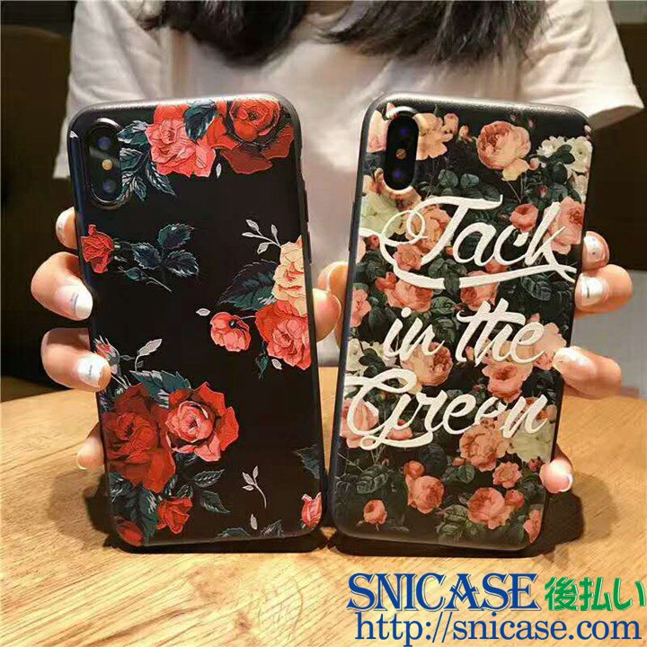 韓国芸能人愛用 iphone7ケース 花柄