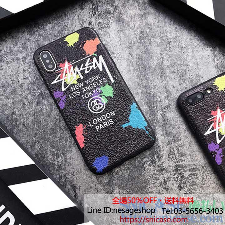 Stussy iphone10カバー ペア用
