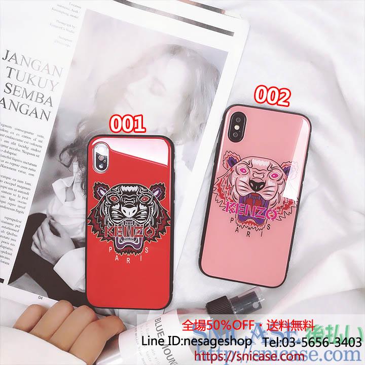 ケンゾー iphone xsケース ガラス背面