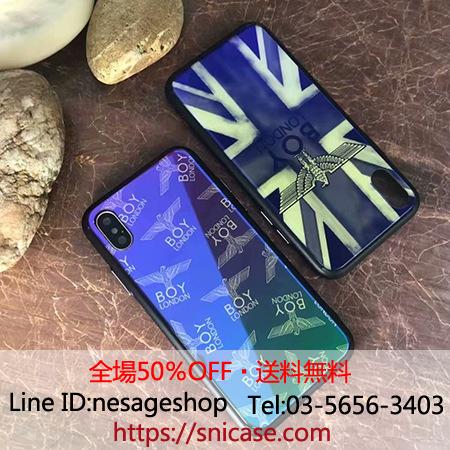 ボーイロンドン iPhoneXsMaxケース ガラス背面