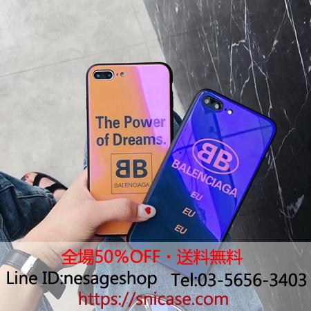 背面ガラス iPhoneXSケース バレンシアガ
