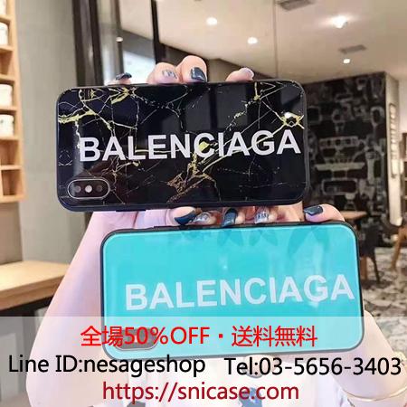 バレンシアガ iPhoneXs Maxケース ガラス背面