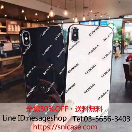 バレンシアガ iPHONE xsmaxケース 強化ガラス