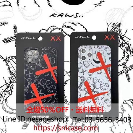 パロディ風 iphone11 proケース Kaws