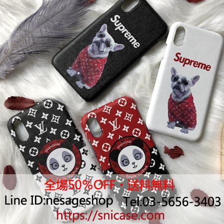 lv＆supreme iphone11proケース 犬 パンダ