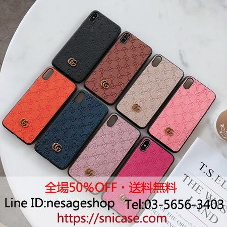 Gucci モノグラム型押しスマホケース