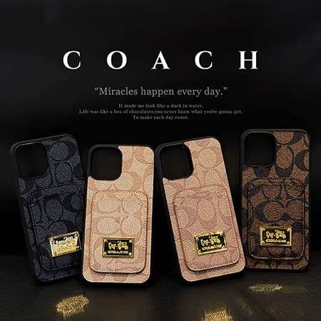 Coachアイフォン 13 pro max/13pro携帯ケースレザー