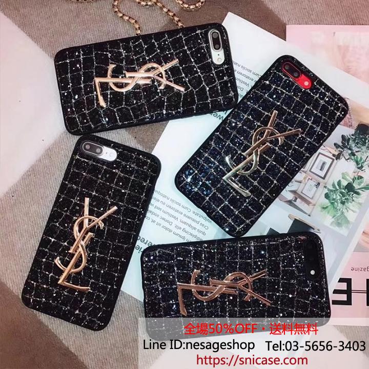 iphone8plusケース ysl キラキラ