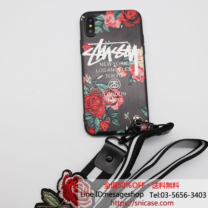 ステューシー Iphonexケース オシャレ Stussy Iphone8plus携帯カバー 浮き彫り