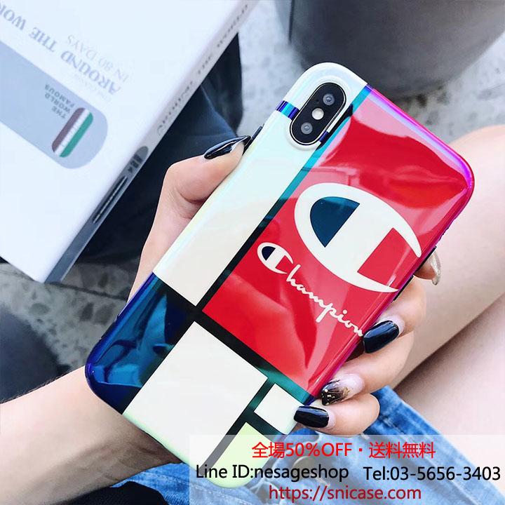 iPhone8+ ケース チャンピオン ガラス背面