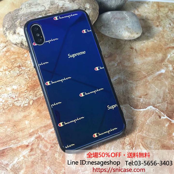 チャンピオン iphoneテンカバー ガラス背面