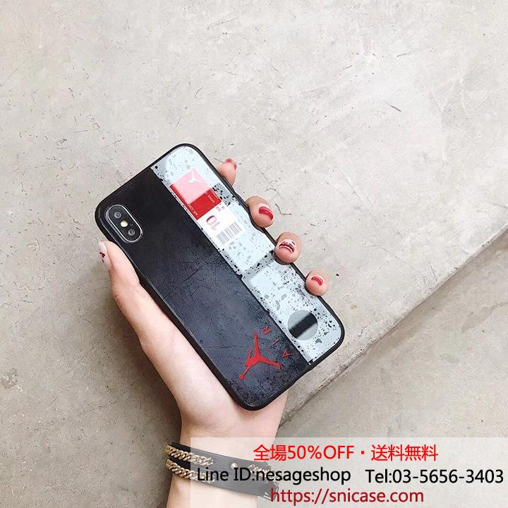 iPhoneXS カバー ガラス背面 JORDAN