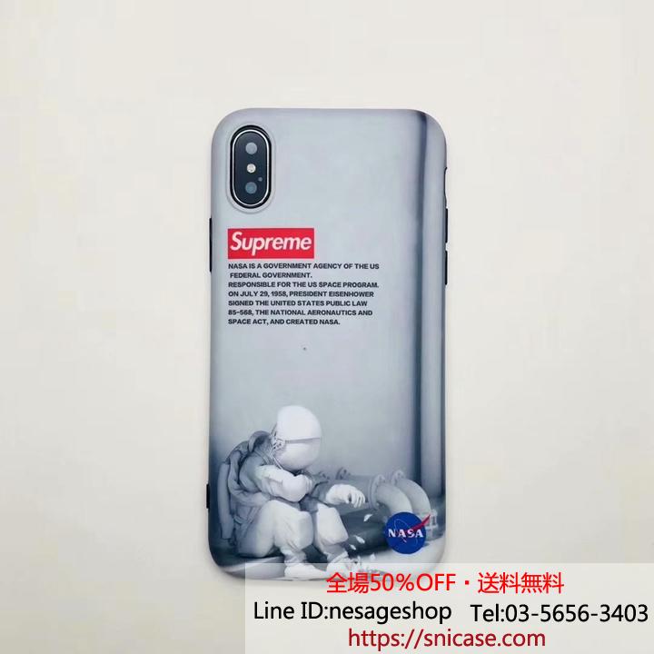 パロディ iPhone Xケース SupremeｘNASA