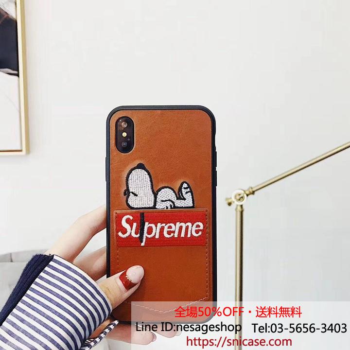 Supreme 刺繍犬 アイフォンx ケース