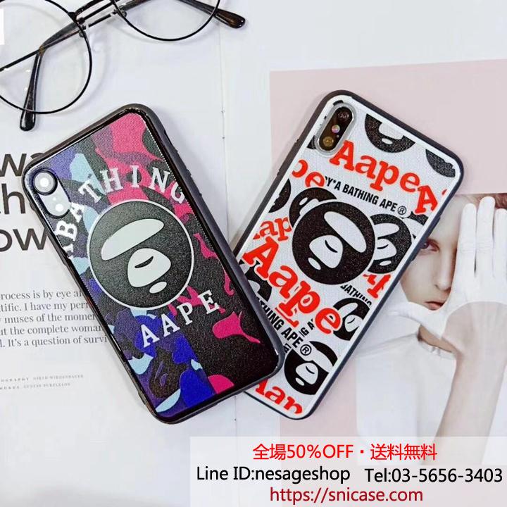 iPhoneXS ケース aape 浮き彫り