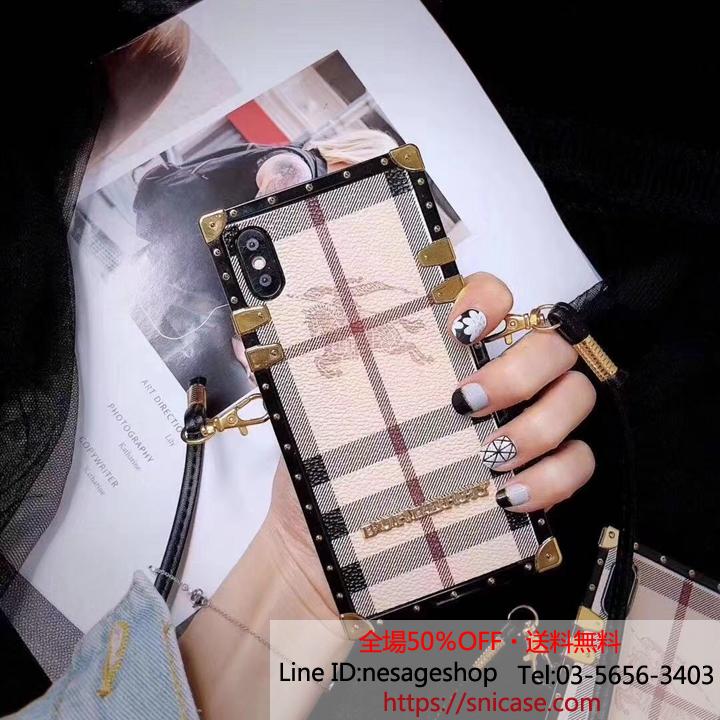 ネックストラップ iPhone XRカバー Burberry