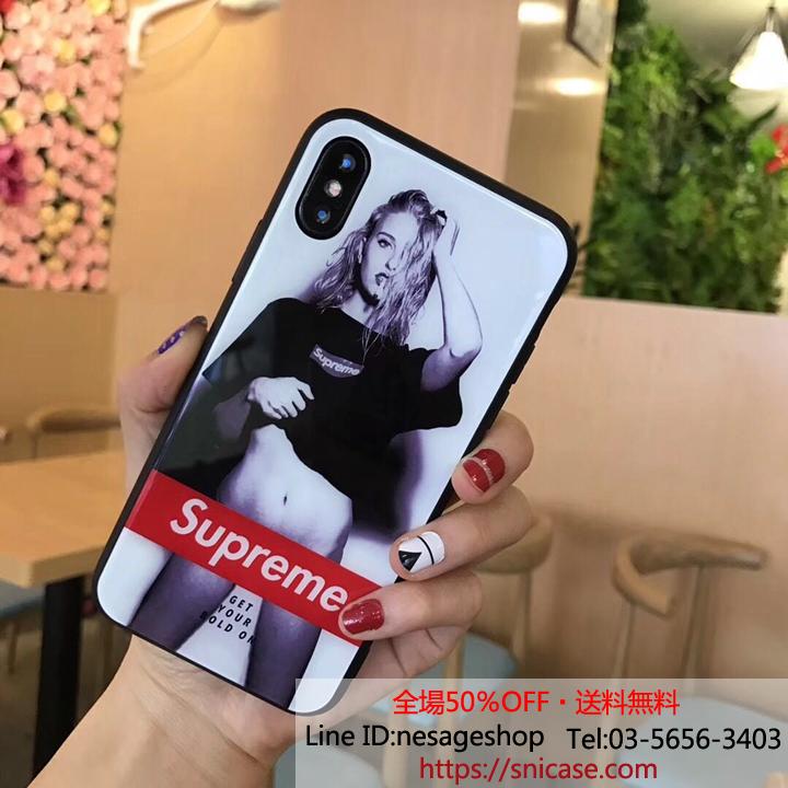 アイフォン8ケース supreme パロディ