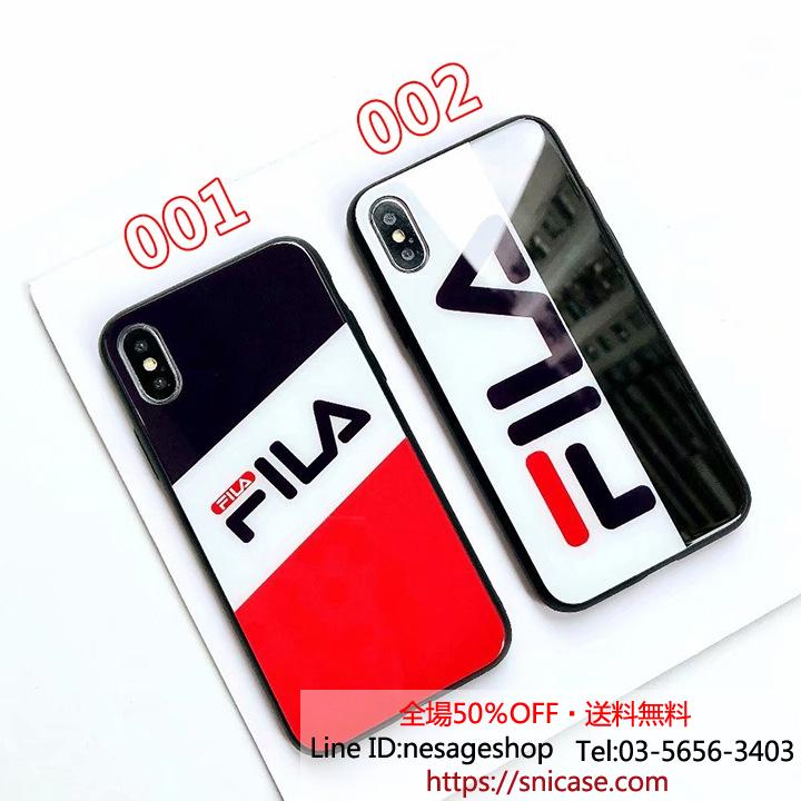 アイホン8プラス ガラスケース FILA