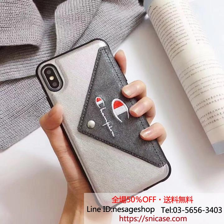 iPhoneXカバー カード入れ チャンピオン