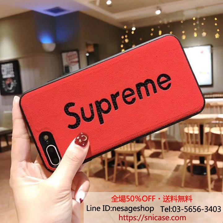シュプリーム iPhone XSケースシンプル風