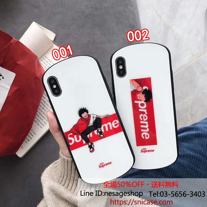 シュプリーム iPhone XS/Xケース ガラス背面