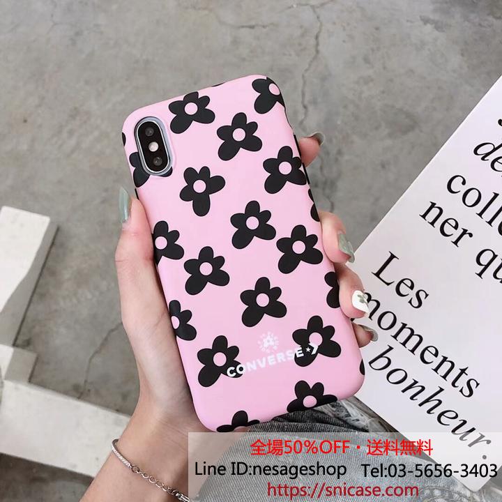 コンバース iphone xs/xrケース 花柄