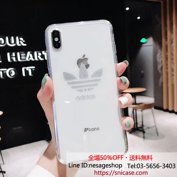 アディダス iPhoneXsMax 透明ケース