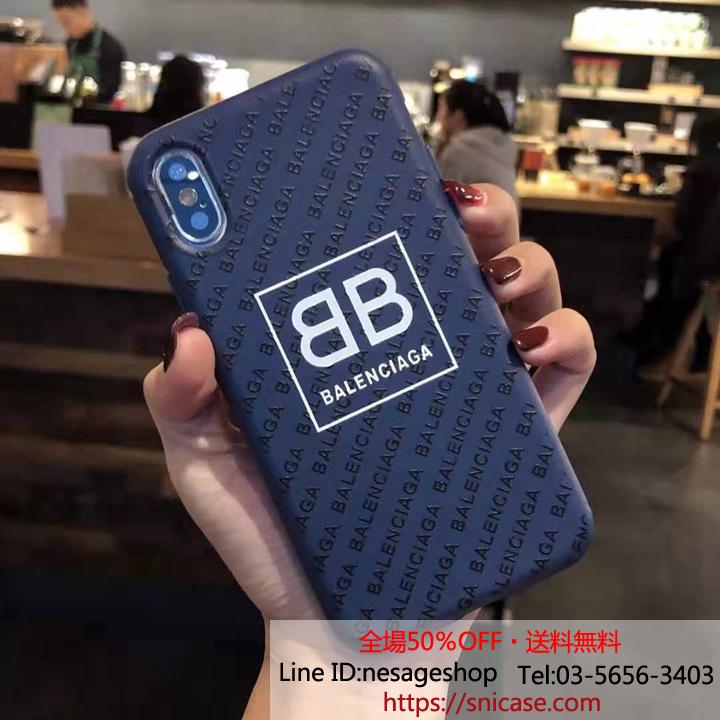 バレンシアガ iphone8 plusかばー 英字