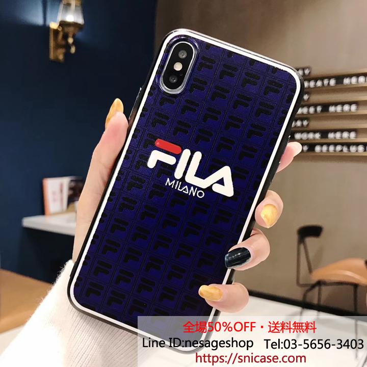 浮き彫り iphone8plusカバー Fila