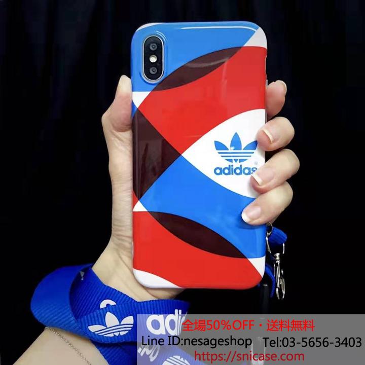 iPhone8プラスケース adidas
