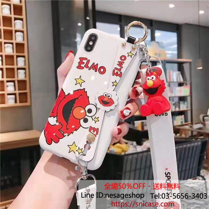 セサミストリート iPhoneXR/XS ケース ベルト付き