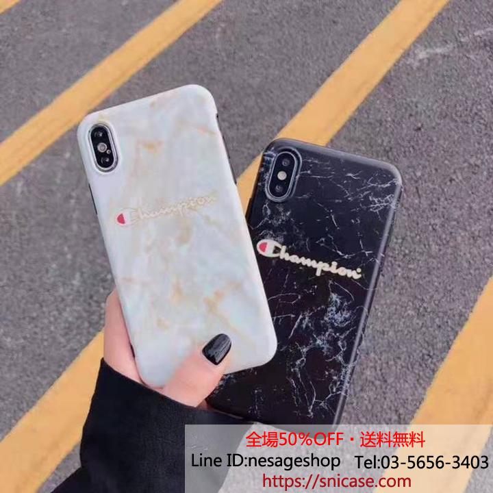 チャンピオン iphone12 pro maxかばー 大理石柄