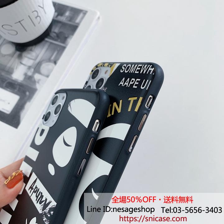 ストリート風 aape iphonex xs xr xs maxカバー