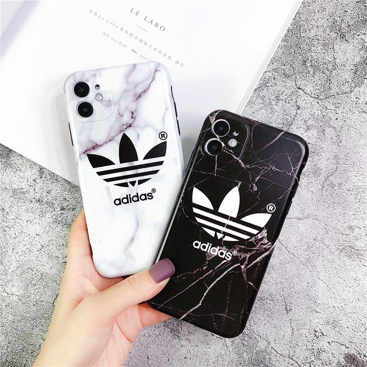 Adidas iPhone12 ケース 大理石柄