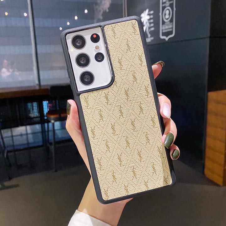 YSL GalaxyS21/S21Plus/S21 Ultraケースブランド字母プリント