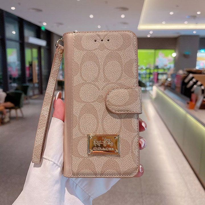 coach風  iphone15ケース収納型